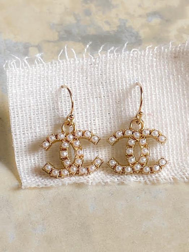 Pearl CC earrings