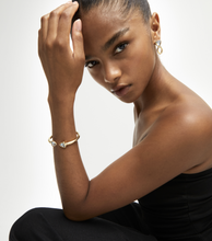 Load image into Gallery viewer, Cuff Bracelet with Two Multicolored Crystals