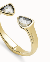 Load image into Gallery viewer, Bangle Bracelet with Two Multicolored Crystals