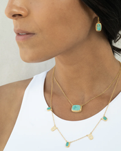 Load image into Gallery viewer, Rectangle Turquoise Earrings