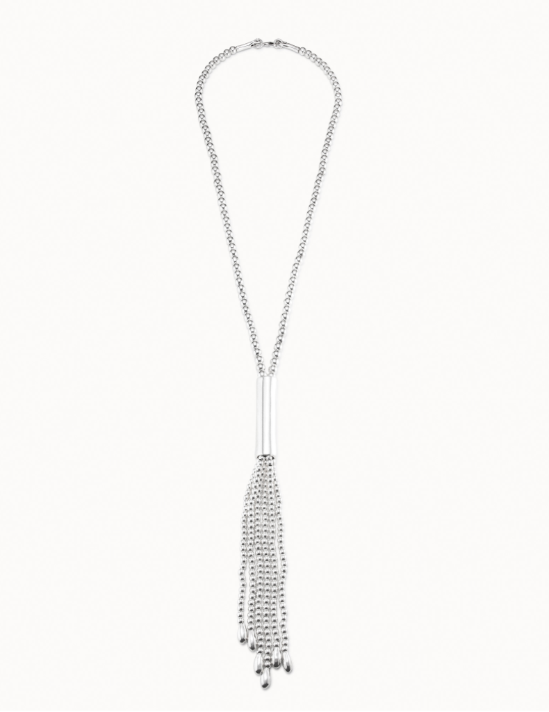 Sterling silver-plated whip necklace Clásicos collection – Haute