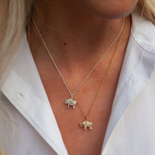 Load image into Gallery viewer, Small Elephant Charm Necklace
