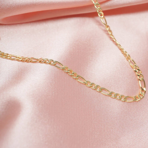 Figaro Chain Necklace gold filled 18k