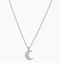 Load image into Gallery viewer, Melrose CZ Crescent Moon Necklace