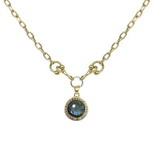 Load image into Gallery viewer, Mini Labradorite and Horsebit Necklace