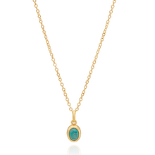 Load image into Gallery viewer, Small Turquoise Oval Pendant Necklace