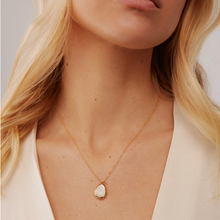Load image into Gallery viewer, Medium Moonstone Asymmetrical Pendant Necklace