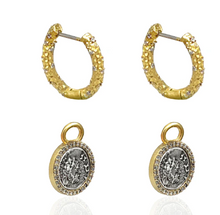 Load image into Gallery viewer, Crystal Huggies with Dupre Coins