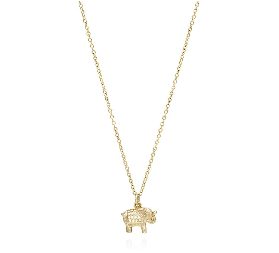 Small Elephant Charm Necklace