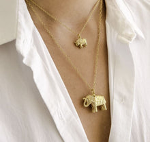 Load image into Gallery viewer, Small Elephant Charm Necklace