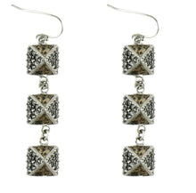 Load image into Gallery viewer, Tuscany Triple Pyramid Earrings