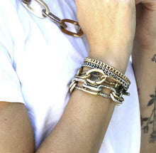 Load image into Gallery viewer, Two Tone Double Link Bracelet