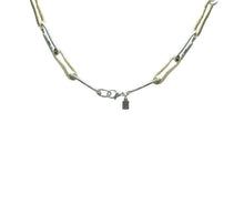 Load image into Gallery viewer, Two Tone Safety Pin Link Necklace