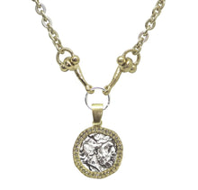 Load image into Gallery viewer, Zeus Crystal Bezel Horsebit Necklace