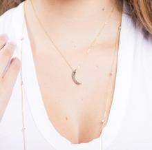Load image into Gallery viewer, Brooklyn Diamond Moon Necklace