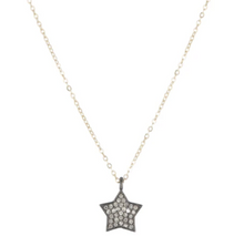 Load image into Gallery viewer, Brooklyn Diamond Pave Medium Star Necklace