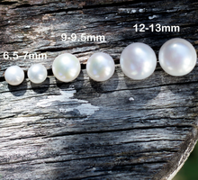 Load image into Gallery viewer, Larkspur Button Pearl Earrings