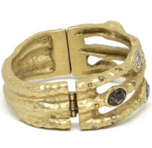 Load image into Gallery viewer, Capri 3 Row Coin & Crystal Bangle