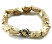 Load image into Gallery viewer, Silver Capri Nugget Bracelet
