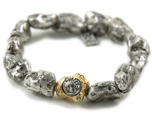 Load image into Gallery viewer, Silver Capri Nugget Bracelet