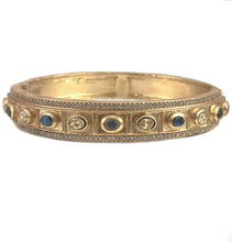 Load image into Gallery viewer, Gold Bela Small Labradorite &amp; Coin Bangle