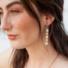Load image into Gallery viewer, Gold Roman Man 5 Square Earrings