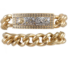 Load image into Gallery viewer, Silver Zeus Double Wrap ID Bracelet