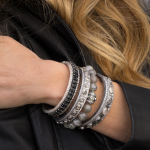 Load image into Gallery viewer, Gold Bela Small Labradorite & Coin Bangle