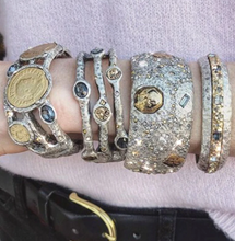 Load image into Gallery viewer, Siena Silver Marcasite Wide Bangle