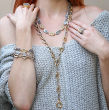 Load image into Gallery viewer, Two Tone Mini Link Y Necklace