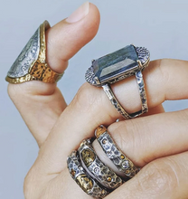 Load image into Gallery viewer, Gold Maria Theresa Curved Coin Ring
