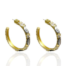Load image into Gallery viewer, Tat2 Gold Earrings GOLD ALMA HOOPS 1.5&quot;