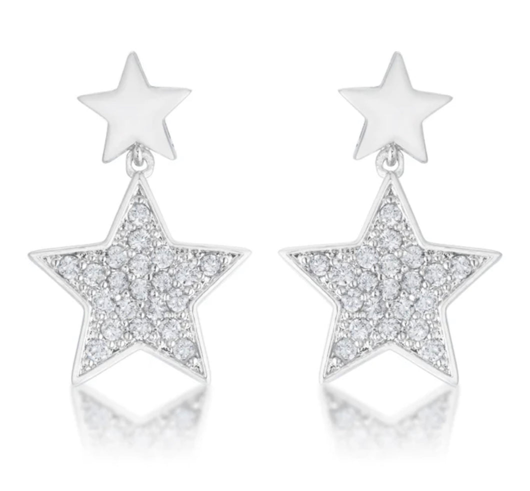 Silver Star Earrings