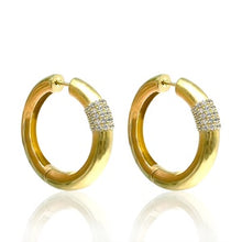 Load image into Gallery viewer, GOLD BOTERE TUBE HOOPS 1.5&quot;