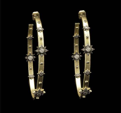 Gold starburst earrings