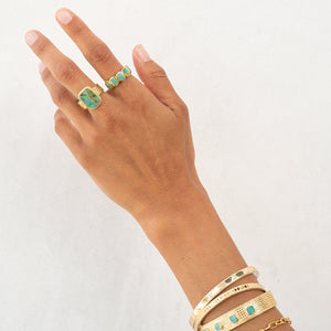 Turquoise Multi-Cushion Ring