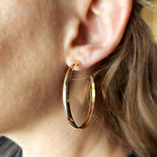 Load image into Gallery viewer, 18k Gold Filled 50mm Hollow C-Hoop Earrings