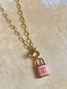 Pink Chanel lock