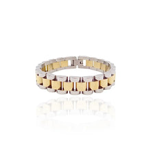 Load image into Gallery viewer, Two-tone gold watch bracelet