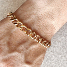 Load image into Gallery viewer, 18k Gold Filled Unisex Chunky Cuban Bracelet: 7 inches