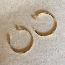 Load image into Gallery viewer, 18k Gold Filled 50mm Hollow C-Hoop Earrings