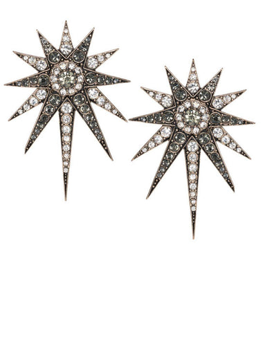 Vintage Celestial Starburst Stud Earrings