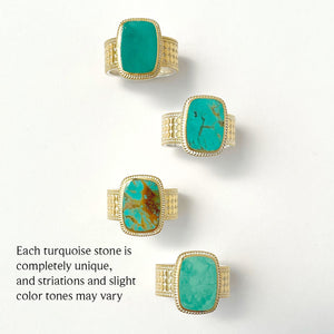 Turquoise Cushion Ring