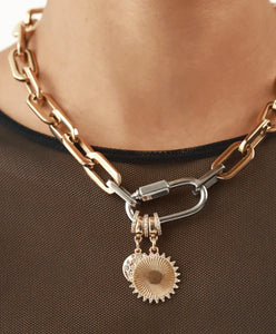 Carabiner sun puerto necklace