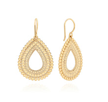 Load image into Gallery viewer, Large Scalloped Open Drop Earrings - Gold