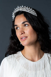 Palmette and Asscher Cut Tiara