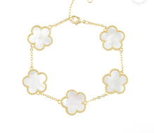 Load image into Gallery viewer, Mother of Pearl Clover Earrings