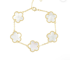 Mother of Pearl Clover Earrings