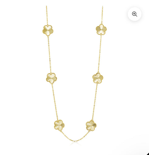Gold clover necklace