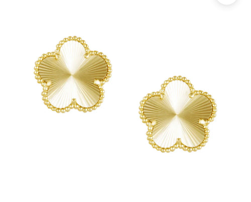 Gold clover earrings